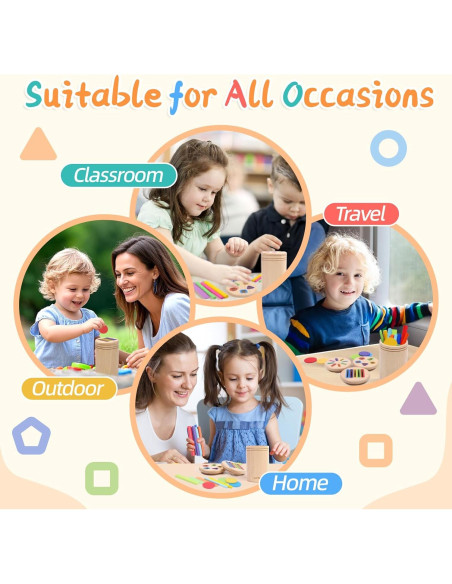 Juguetes Montessori 4 en 1 MTTIERY para Niños 2-4 Años