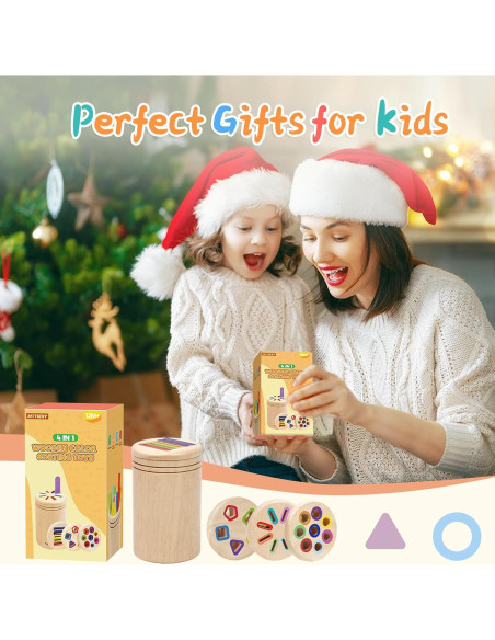 Juguetes Montessori 4 en 1 MTTIERY para Niños 2-4 Años