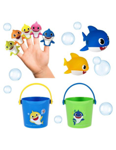 Conjunto de Juguetes de Baño Baby Shark 10 Piezas - Azul/Verde