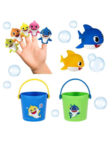 Conjunto de Juguetes de Baño Baby Shark 10 Piezas - Azul/Verde