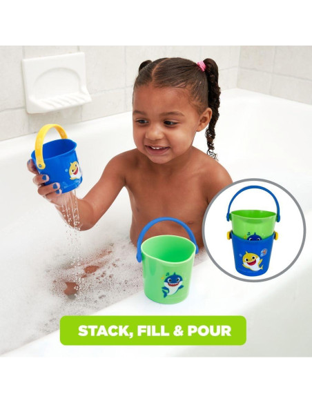 Conjunto de Juguetes de Baño Baby Shark 10 Piezas - Azul/Verde
