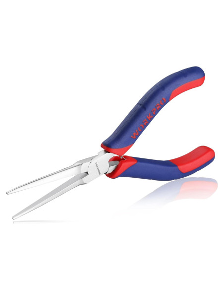 Alicates de Punta Larga WORKPRO 15.24 cm Ergonómicos para Joyería