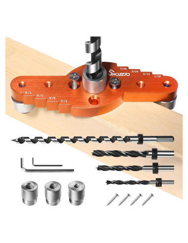 Kit Plantilla Dowel Swozzto con Brocas 6mm, 8mm, 10mm