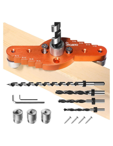 Kit Plantilla Dowel Swozzto con Brocas 6mm, 8mm, 10mm