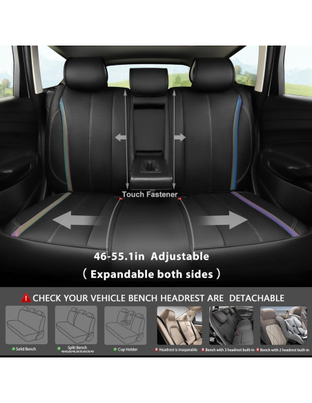 Funda de Asiento Trasero CAR PASS Ajuste Universal Cuero Nappa