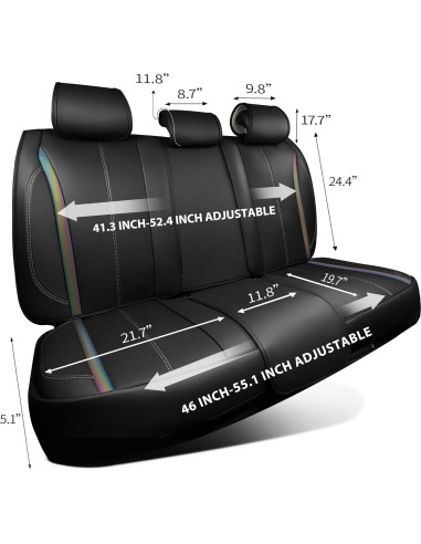 Funda de Asiento Trasero CAR PASS Ajuste Universal Cuero Nappa