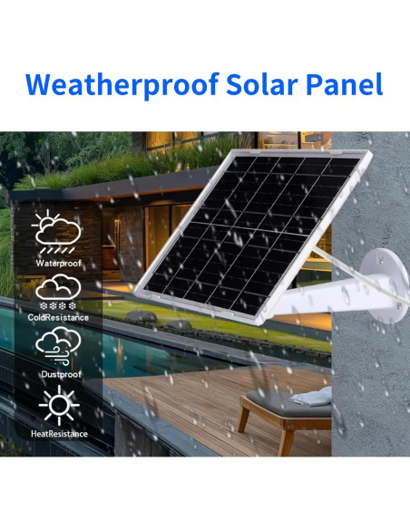 Panel Solar Mytions 6W para Cámara Arlo Essential 2K Exterior