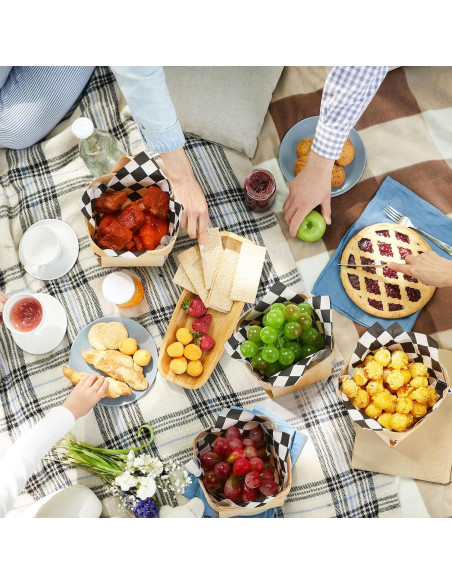 Cestas de Madera Thyle 30 Pcs con Papel Deli 10.2x10.2 cm