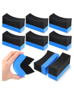 12 Almohadillas Aplicadoras de Cera Frienda para Neumáticos Azul