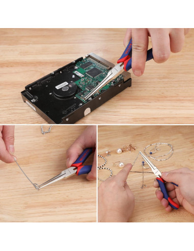 Alicates de Punta Larga WORKPRO 15.24 cm Ergonómicos para Joyería