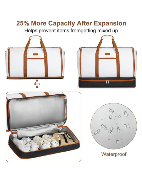 Bolsa Duffle ITIEZY 3 en 1 para Ropa y Zapatos - Unisex