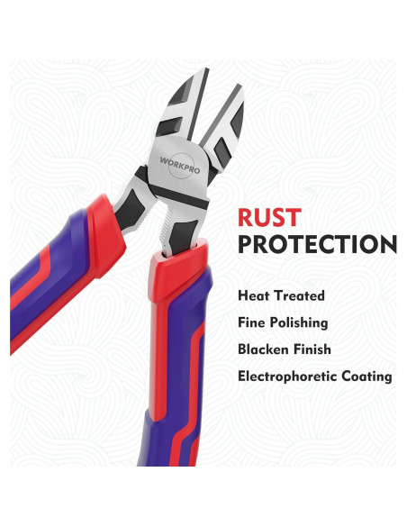 Cortadores de Alambre WORKPRO 15.24 cm Acero CRV Alta Resistencia