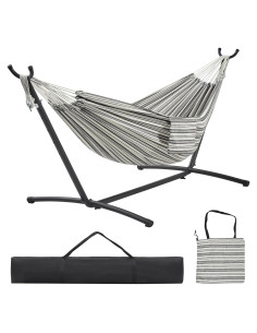 Conjunto de hamaca y soporte Yaheetech para 2 personas 204 kg