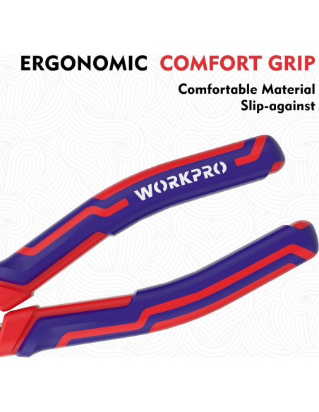 Cortadores de Alambre WORKPRO 15.24 cm Acero CRV Alta Resistencia