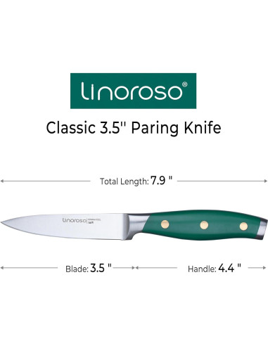 Cuchillo de Pelar Linoroso 3.5" Acero Inoxidable Afilado