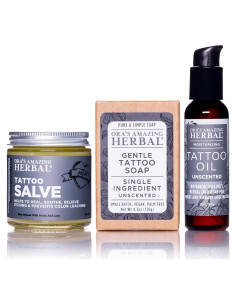 Set Cuidado Posterior Tatuajes Increíble Herbal de Ora - Natural
