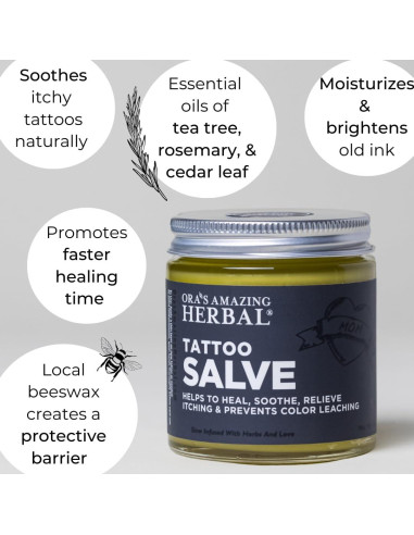 Set Cuidado Posterior Tatuajes Increíble Herbal de Ora - Natural