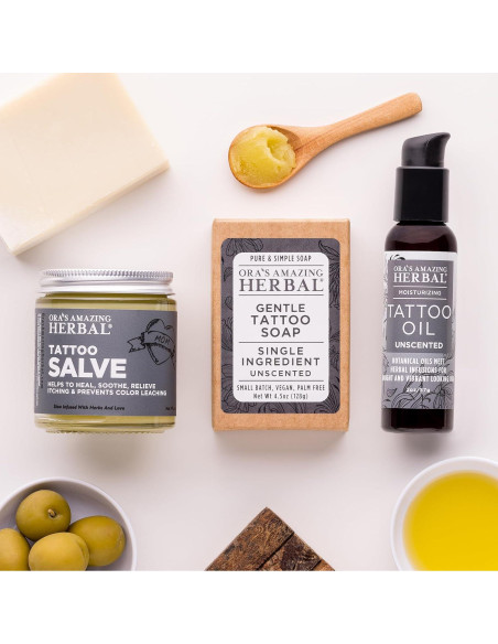 Set Cuidado Posterior Tatuajes Increíble Herbal de Ora - Natural