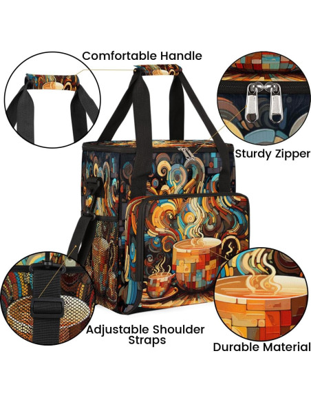 Bolsa de Transporte para Cafetera Colorful Aztec 31.8x19.3x33.8cm