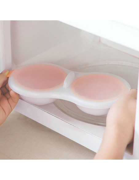 Cocinador de Huevos en Microondas Eonenomi 2 Cavidades Antiadherente