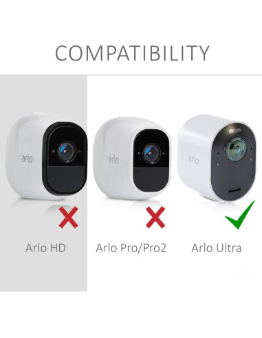 Funda de Silicona kwmobile para Arlo Ultra/Pro 3/4 - Negra