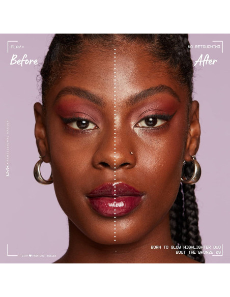 Iluminador NYX Professional Makeup Dúo Helado Bout The Bronze 5.67g