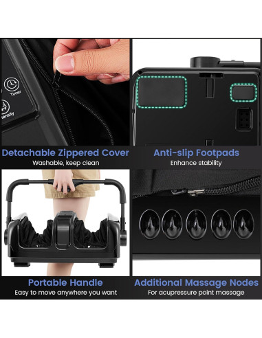 Masajeador de pies Giantex GT-10035US-JS con calor y 3 modos