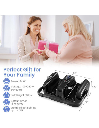 Masajeador de pies Giantex GT-10035US-JS con calor y 3 modos
