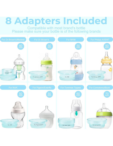 Calentador de Biberones Portátil Recargable 8000mAh Azul