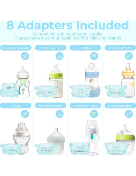 Calentador de Biberones Portátil Recargable 8000mAh Azul