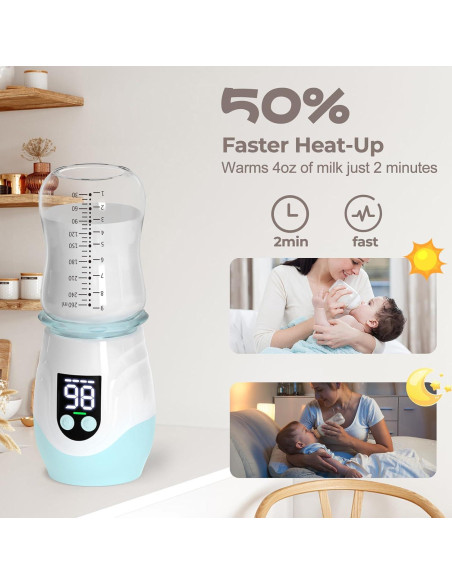 Calentador de Biberones Portátil Recargable 8000mAh Azul