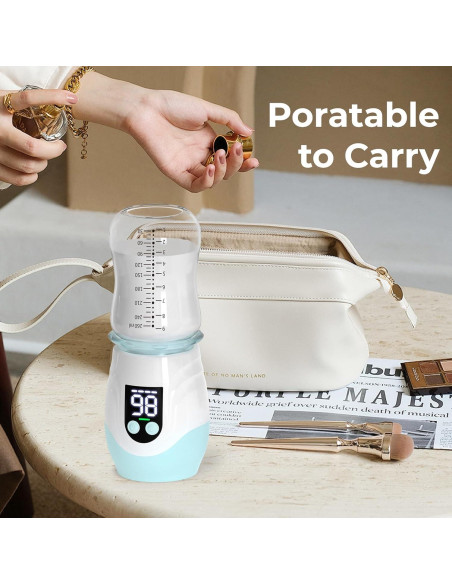 Calentador de Biberones Portátil Recargable 8000mAh Azul