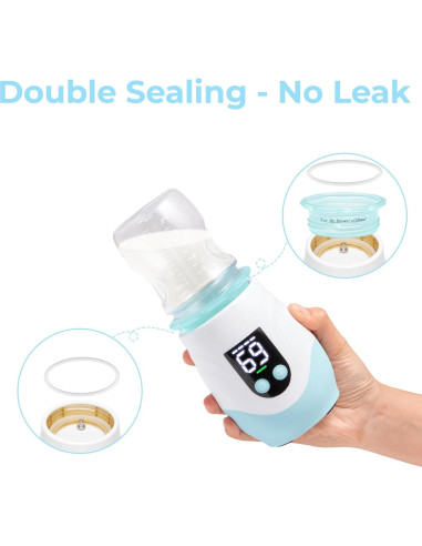 Calentador de Biberones Portátil Recargable 8000mAh Azul