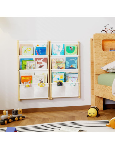Estantería de Pared para Niños BPMFDTNL 4 Niveles Madera