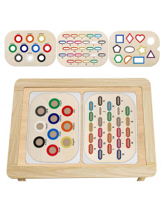 Juego de Mesa Sensorial Ovveroche - Tablero de Madera Multicolor