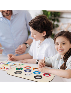 Juego de Mesa Sensorial Ovveroche - Tablero de Madera Multicolor 2