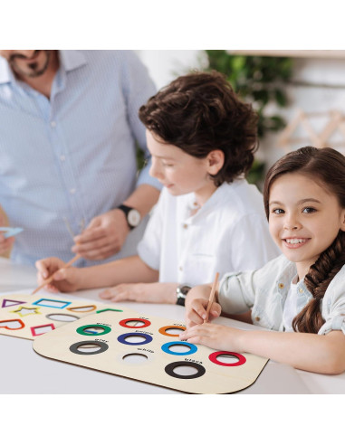 Juego de Mesa Sensorial Ovveroche - Tablero de Madera Multicolor