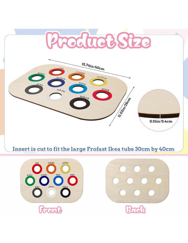 Juego de Mesa Sensorial Ovveroche - Tablero de Madera Multicolor