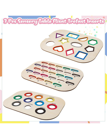 Juego de Mesa Sensorial Ovveroche - Tablero de Madera Multicolor