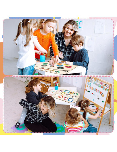 Juego de Mesa Sensorial Ovveroche - Tablero de Madera Multicolor