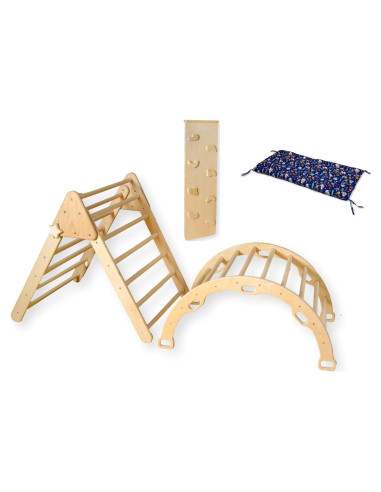 Conjunto de Escalada de Madera Montessori Kidodido 254x66x71cm