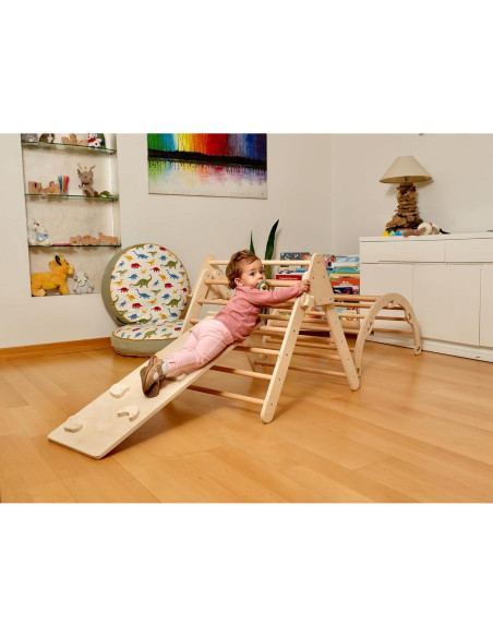 Conjunto de Escalada de Madera Montessori Kidodido 254x66x71cm