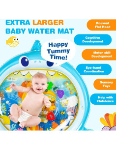 Alfombra de Agua Extra Grande Jollybaby Tiburón para Bebés 2
