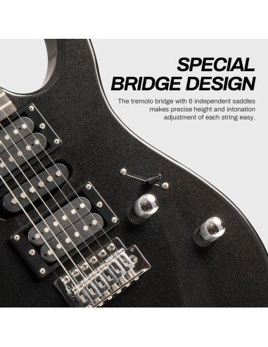 Guitarra Eléctrica AODSK AX70A-BK 39" Completa con Amplificador