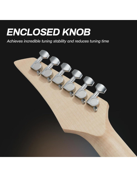 Guitarra Eléctrica AODSK AX70A-BK 39" Completa con Amplificador