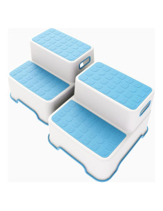 Escalón para Niños ZLMHYYM Antideslizante 2 Niveles Azul