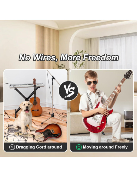 Transmisor Receptor Inalámbrico WENTELMUSIC A12 para Guitarra