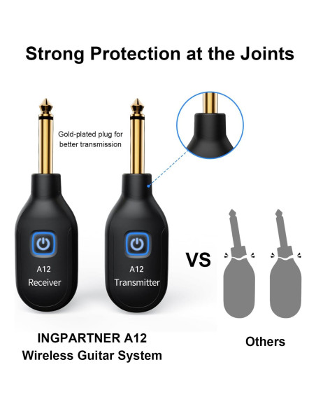 Transmisor Receptor Inalámbrico WENTELMUSIC A12 para Guitarra