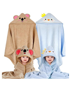 Toallas de Baño con Capucha Etokdos 80x80 cm 2 Piezas