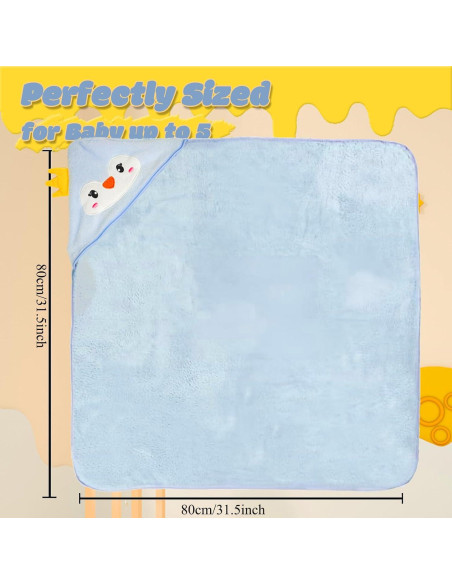 Toallas de Baño con Capucha Etokdos 80x80 cm 2 Piezas